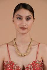 White and Golden Moti Neckpiece2840 video